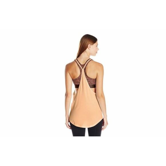 Under Armour 1295290 164 Womens Size XS Peach Printed HeatGear 2-in-1 Tank - Picture 2 of 2